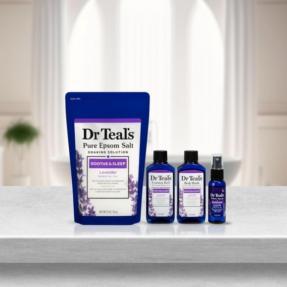 Dr Teal's Soothe & Sleep Bath Gift Set, Lavender Essential Oil, 4 Piece - Picture 5 of 8